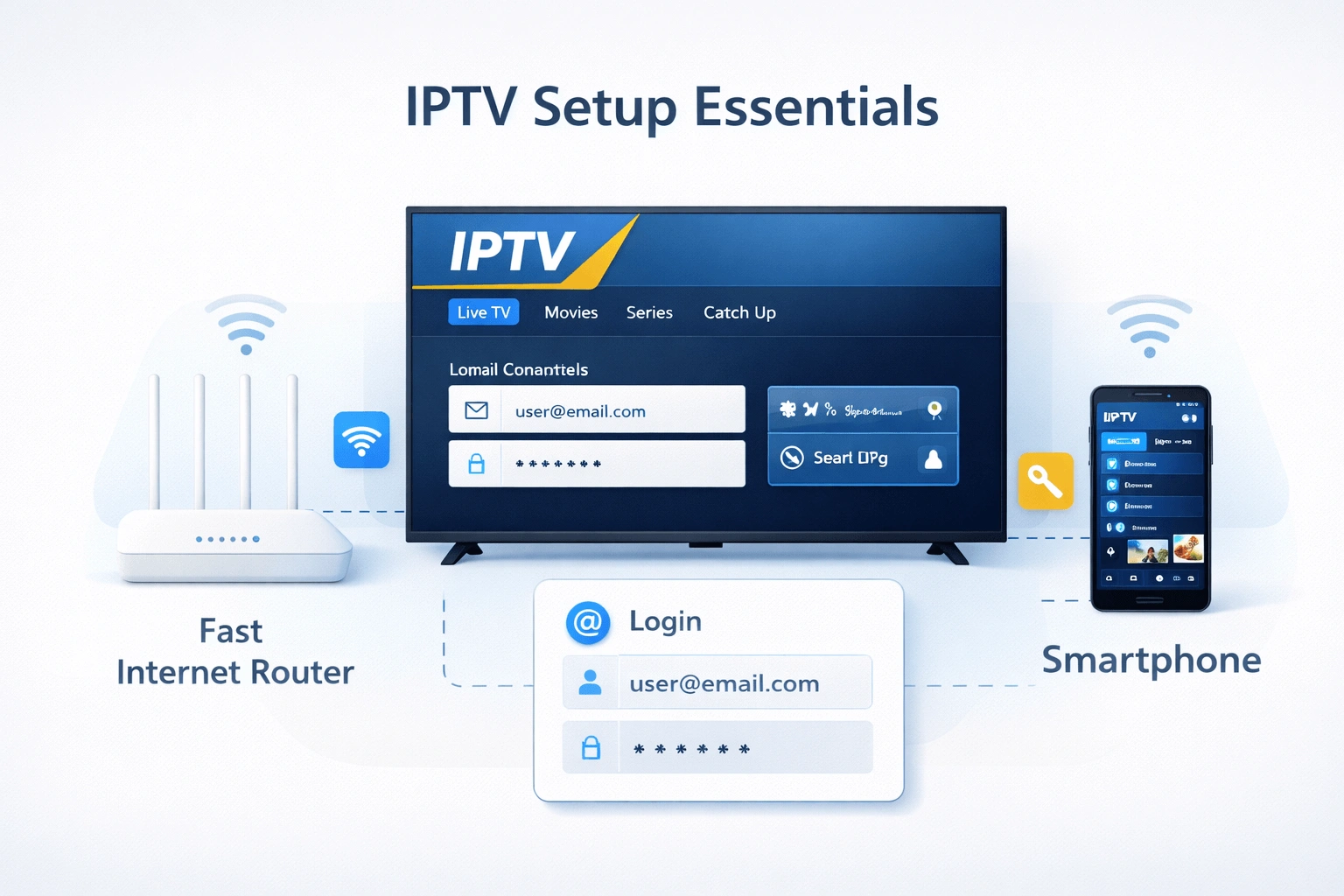 Enter Smart TV MAC address for IPTV Malta setup